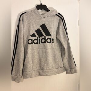 Adidas Gray and Black Sweatshirt Hoodie